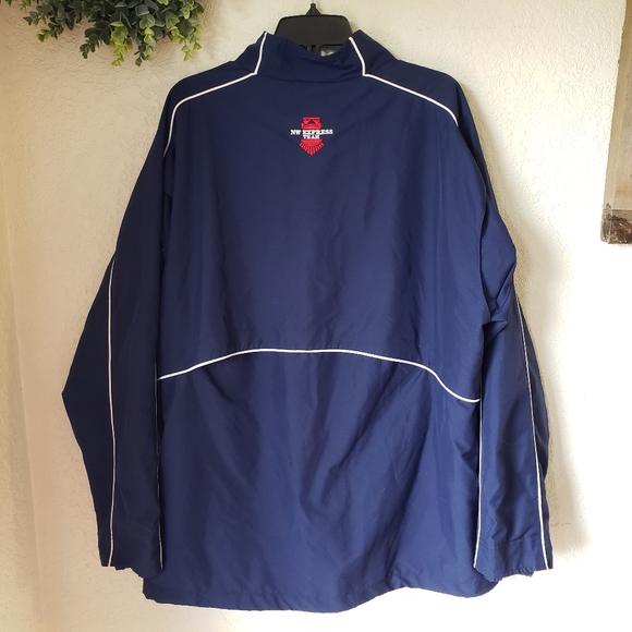 Vintage 90,s Retro Blue GAME SPORTSWEAR Full Zip Windbreaker Jacket Size XL - Picture 7 of 13